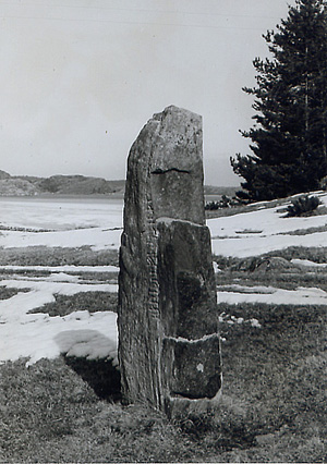 Runstenen i Räfsal 1960